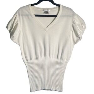Reference Point Vintage Ribbed Waist 100% Cotton Sweater Size Large Minimalist